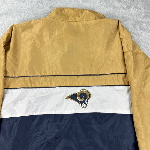 St Louis Rams Men's Size XL Vintage NFL Polyester Full Zip Windbreaker - Picture 9 of 16